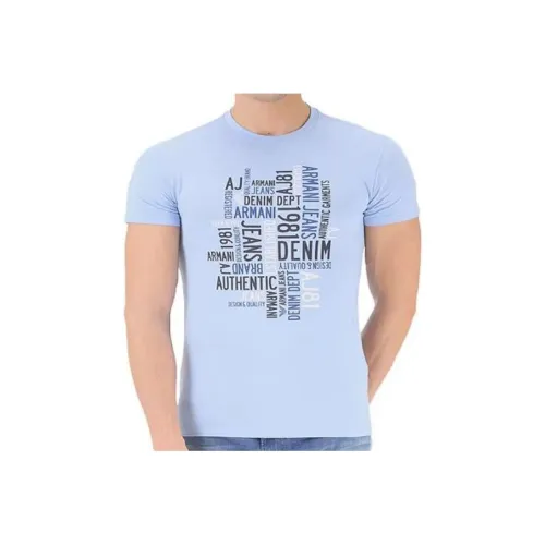 ARMANI JEANS Синие Мужские Футболки