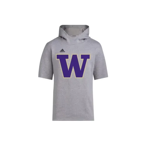Adidas Washington Баскетбольная короткая рукавная толстовка T-рубашка мужская серая