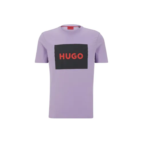 Hugo Boss Фиолетовые Мужские T-рубашки