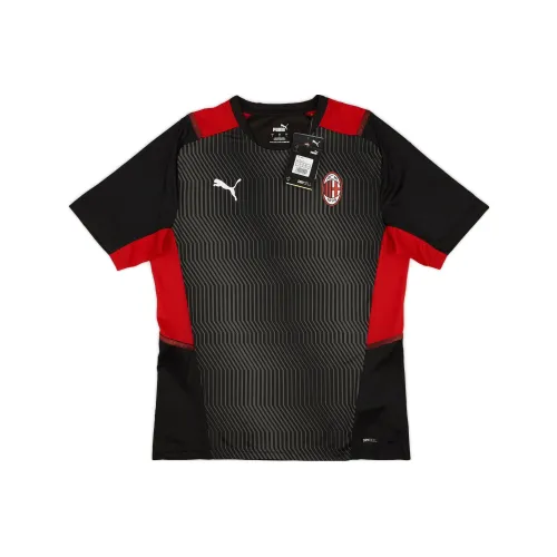 PUMA AC MILAN T Рубашка Мужская Черная и Красная с Контрастом