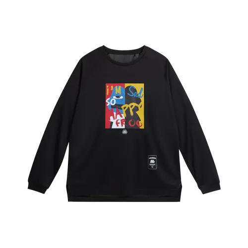 Wild Child Club x BEISHANGWA LIANMINGKUAN Реглан рукав T-рубашка Баскетбольная форма Унисекс Черный