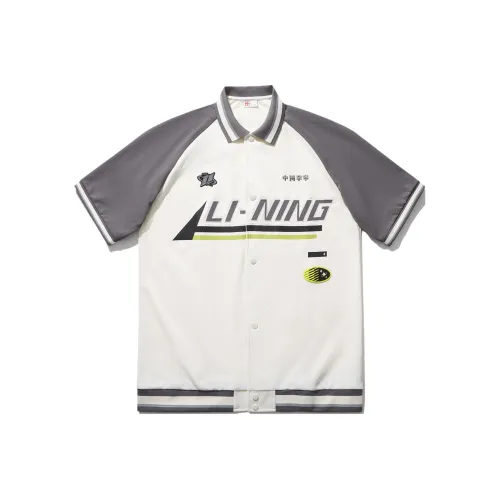 LINING T Рубашка Мужская Экрю Дымчатый Черный Серый