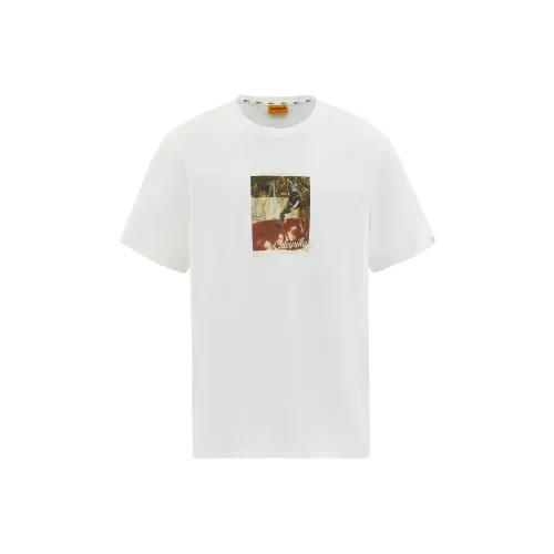 CAT White Men's T-Shirts CAT Белые Мужские Футболки