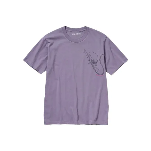 UNIQLO x ZHOUSHUHUIZHAN LIANMINGXILIE Т-рубашка Унисекс Синий Фиолетовый