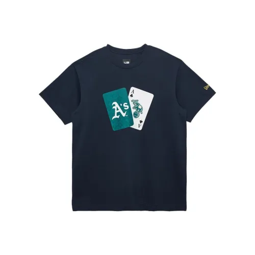 New Era Темно-синяя унисекс футболка