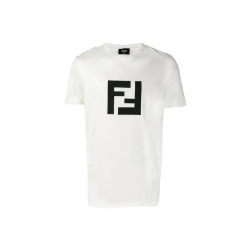 Fendi Белая Мужская T-рубашка