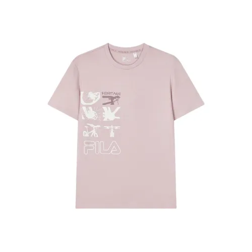 FILA T Рубашка Мужская Светло-фиолетовая Красная