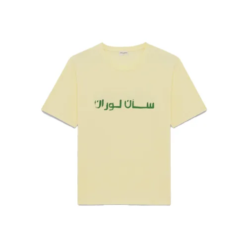 SAINT LAURENT Желтая Унисекс T-рубашка