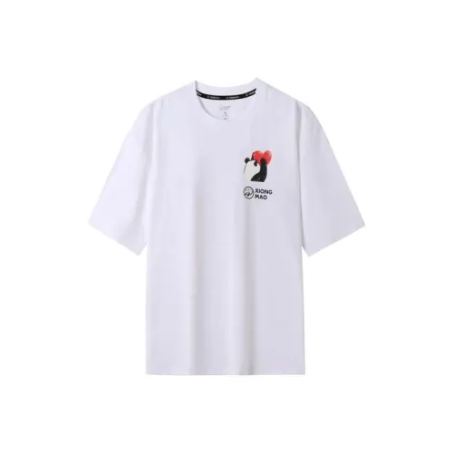 Панда Быстросохнущая T-рубашка Унисекс Бесконечный Белый