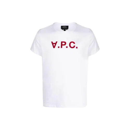 A.P.C Белая Мужская T-Рубашка