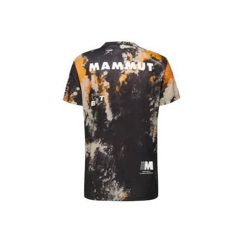 MAMMUT T Рубашка Мужская Черная Оранжевая Многоцветная