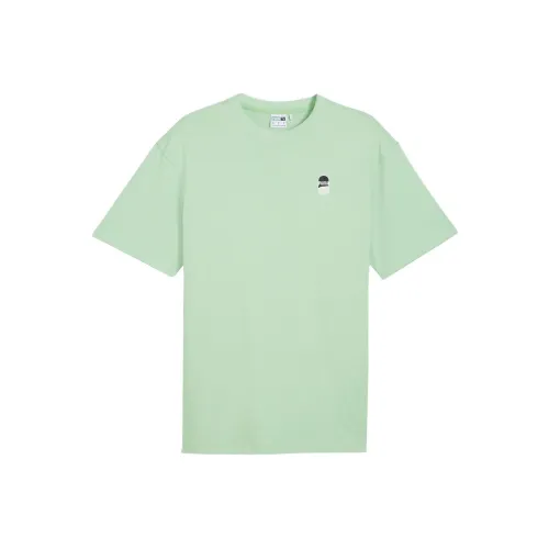 PUMA DOWNTOWN 180 LOGO Т-рубашка Унисекс Светлый Зеленый