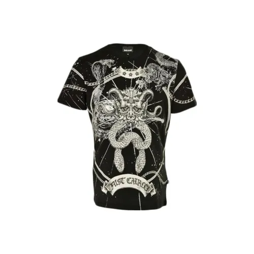 Just Cavalli T-Shirt Мужской Черный