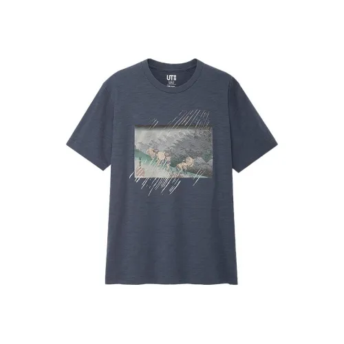 UNIQLO Синие Унисекс Футболки