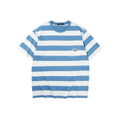 HLA JEANS Синий Серый Полосы 52 Мужская Рубашка T