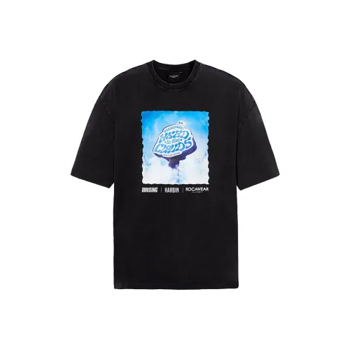 ROCAWEAR Черная унисекс футболка