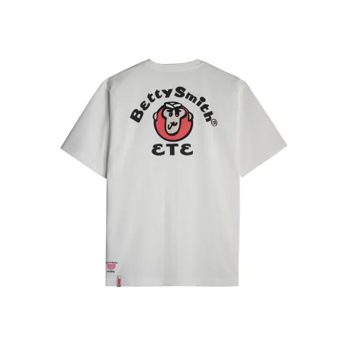 Betty Smith Короткий рукав Белый T-рубашки Унисекс