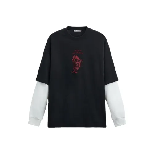 ZARA Year of the Dragon Limited Series Серые Мужские T-Рубашки