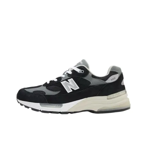 New Balance NB 992 Амортизация устойчивость к истиранию поддержка низкий верх повседневная обувь для бега унисекс черный