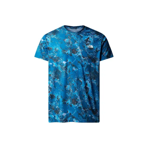 THE NORTH FACE REAXION AMP Printed T-Shirt Рубашка Мужская Синяя