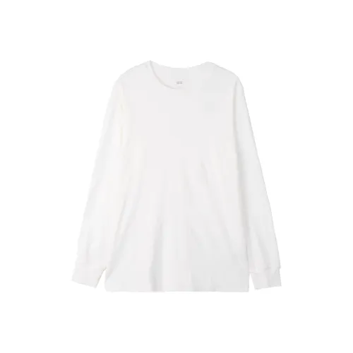 UNIQLO Рукав с оборванным плечом T-рубашка Мужская Белая