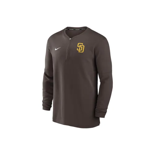Nike SAN DIEGO PADRES Authentic Collection Game Time T-Shirt Мужская Коричневая