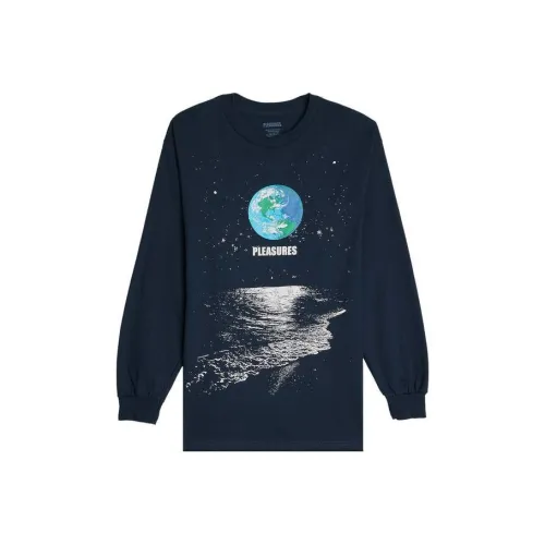 PLEASURES совместная брендированная Морская синяя Мужская T-рубашка