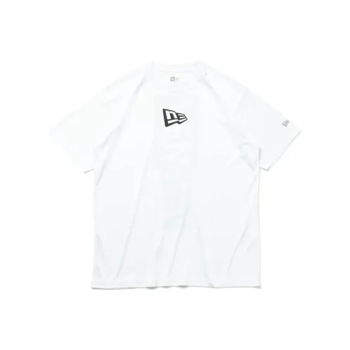 New Era Короткий рукав Rash T-рубашка Rear Vertical Logo T-рубашка Мужская Белая