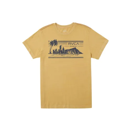 RVCA Желтая Мужская Футболка