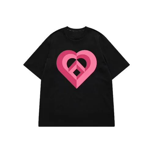 KREW Черно-розовая унисекс футболка