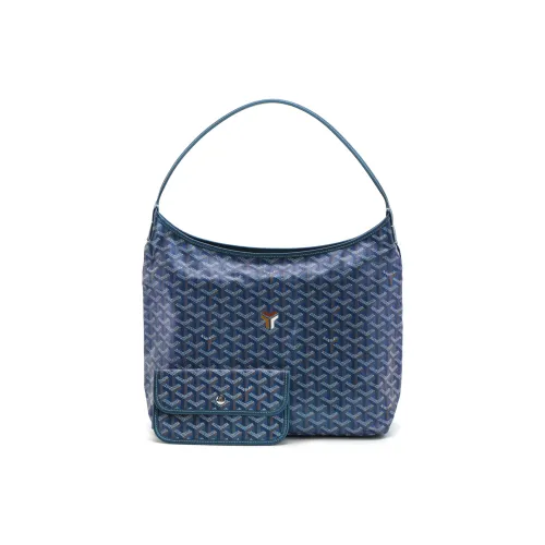 GOYARD Bohème Hobo Холст Телячья кожа Хобо Сумка Сумка через плечо Женская Жемчужно-синий
