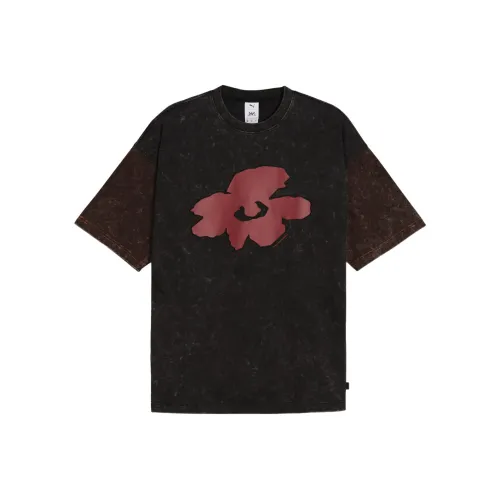 PUMA X P.A.M. Коллаборация Контрастная футболка T-Shirt Унисекс Черная