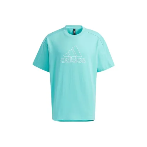 Adidas Blue Men's T-Shirts Adidas Синий Мужские Футболки