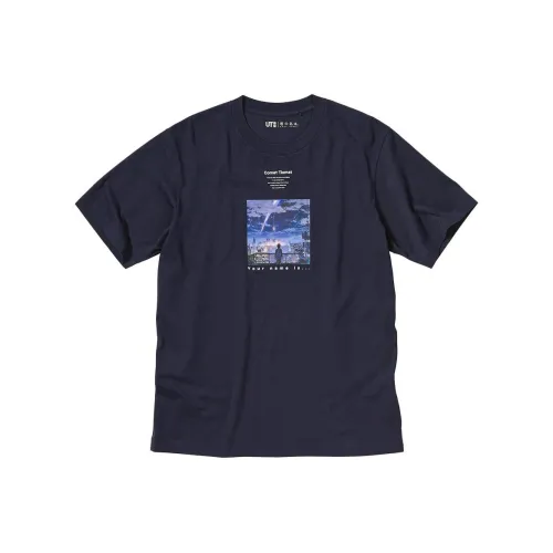 UNIQLO x XINHAICHENG LIANMINGKUAN SS23 T-Shirt Унисекс Темно-синий