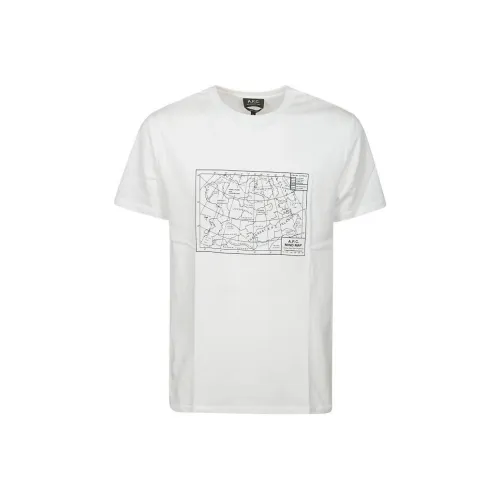A.P.C Белая Мужская T-рубашка