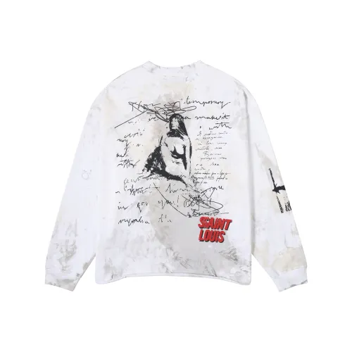 SSSAINT LOUIS T-Shirt Унисекс Грязно-белый