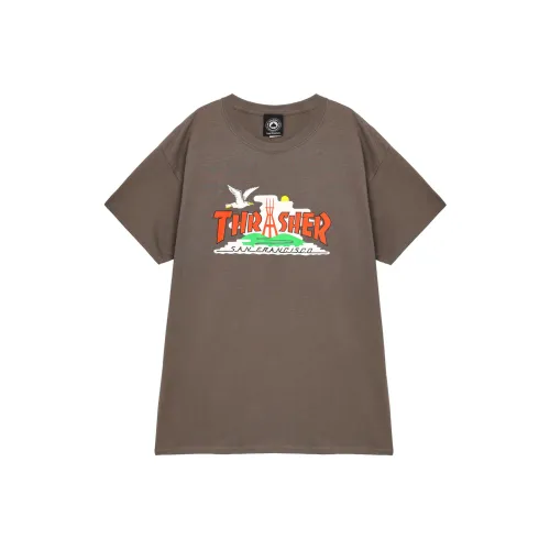 Thrasher Серый Унисекс Футболка