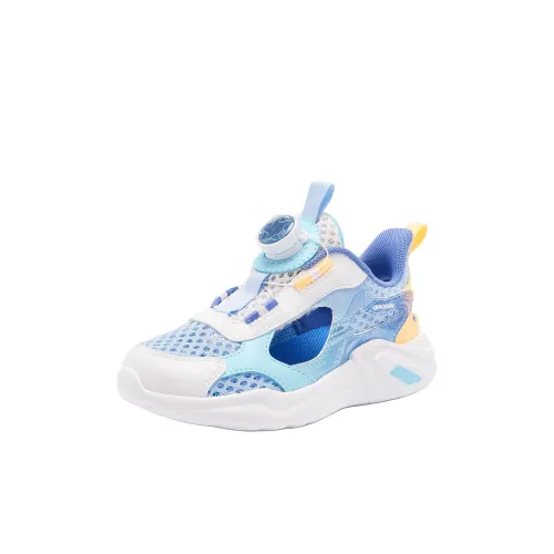 QIAODAN Slip-resistant Abrasion-resistant Low Top Kids Lifestyle Shoes White Blue Children Aged 3-7 Years QIAODAN Slip-resistant Abrasion-resistant Низкие детские повседневные туфли Белый Синий для детей 3-7 лет