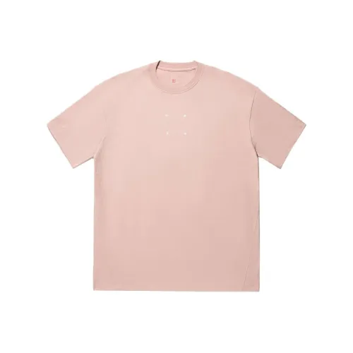 LINING Vital series Рукав с оборванным плечом T-рубашка Унисекс Новый туманно-розовый