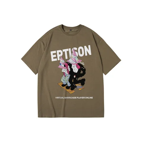 EPTISON Темно-кофейная унисекс футболка