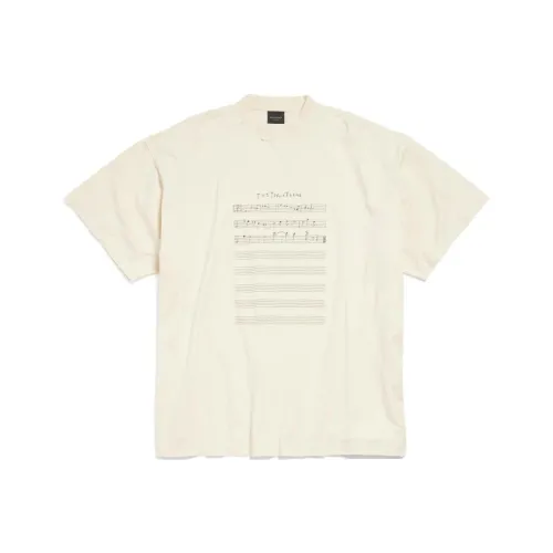 Balenciaga SS24 T Рубашка Свободного кроя Мужская Бежевая