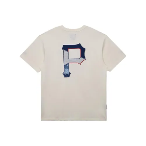 New Era x MLB SS24 Pittsburgh Pirates Скейтборд Коллекция T Рубашка Мужская Айвори Белый