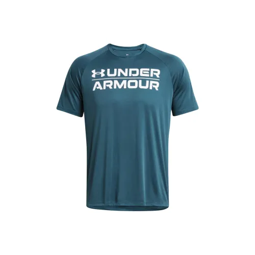 Under Armour T-Shirt Мужской Темно-циан