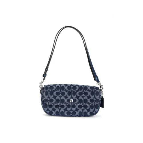 COACH Brook Flap Ткань Сумка Сумка через плечо Женская Синяя