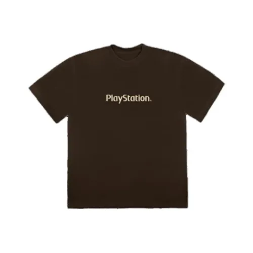 Travis Scott Коричневый Мужской T-Рубашки