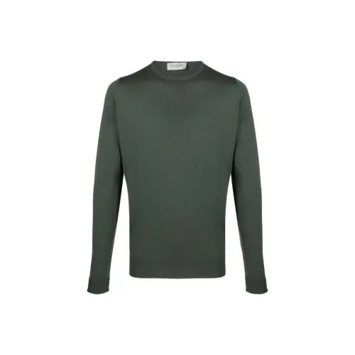 JOHN SMEDLEY Зеленые Мужские T-рубашки