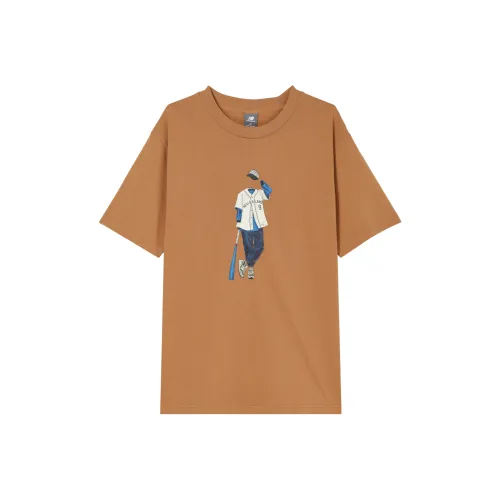 New Balance Athletics Баскетбол Стиль T Рубашка Мужская Ореховое дерево