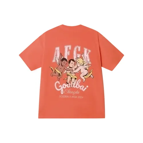 AFGK GOODBAI Co Branded Модель Оранжево-красный Городской Ограниченный Унисекс Футболка