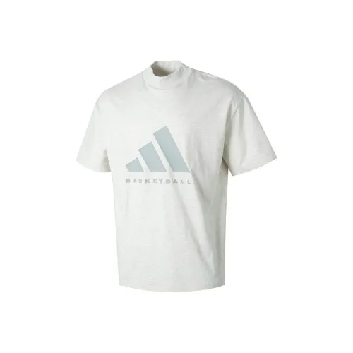 Adidas Баскетбольная футболка унисекс светлый серый