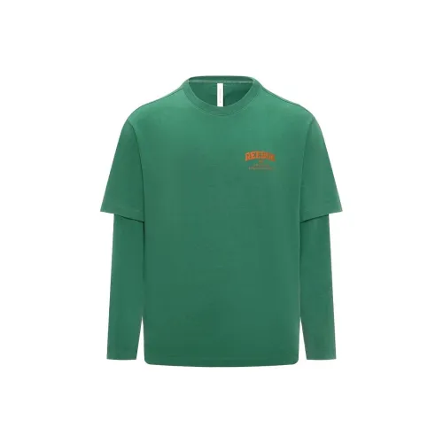 Reebok Темно-зеленая унисекс футболка